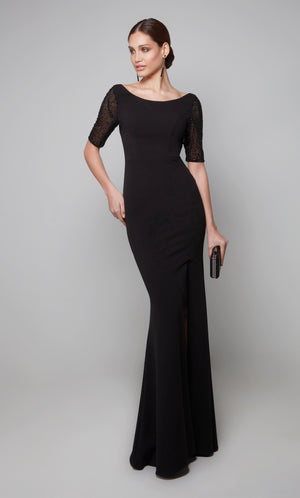 UNK-27628. Long, Scoop Neck, Straight, Closed Back image 1