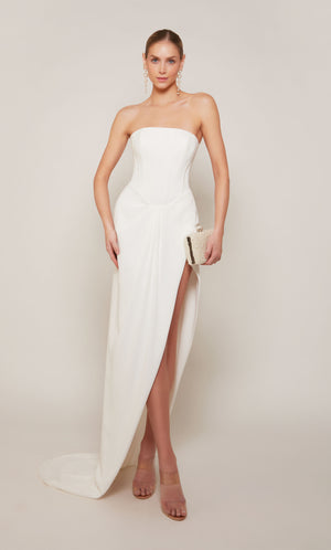 UNK-70042. Long, Strapless, High-low, Closed Back image 4