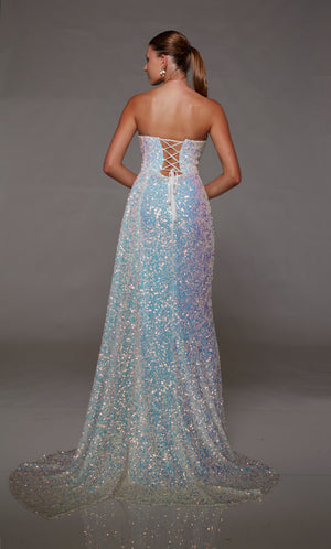 UNK-1796. Long, Strapless Neckline, Straight image 1