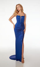 UNK-61605. Long, Plunging Neckline, Straight/Fitted Silhouette image 2