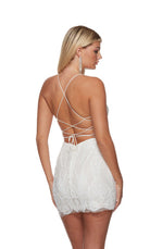 UNK-4668. Short, Plunging Neckline, Straight, Open Back image 3