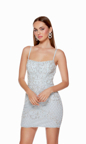 UNK-4660. Short, Square Neckline, Straight image 5