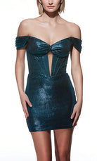 UNK-4844. Short, Off The Shoulder, Straight image 10