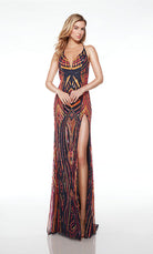 UNK-61692. Long, Plunging Neckline, Straight, Open Back image 0