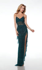 UNK-61586. Long, V-neck, Straight, Lace-up Back image 5