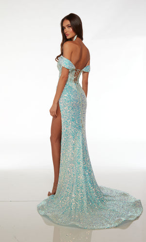 UNK-61557. Long, Off The Shoulder, Fit N Flare image 1