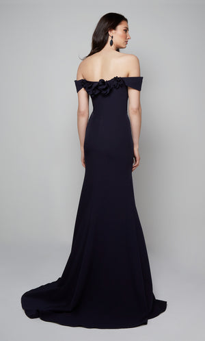 UNK-7062. Long, Off The Shoulder, Mermaid, Closed Back image 8