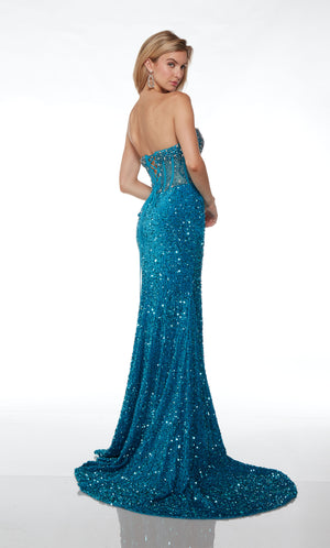 UNK-61621. Long, Sweetheart Neckline, Straight image 1