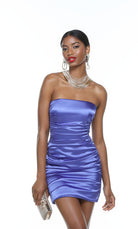 UNK-4564. Short, Strapless, Straight, Lace-up Back image 7