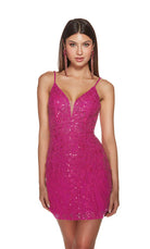 UNK-4812. Short, Plunging Neckline, Straight image 0