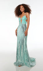 UNK-61679. Long, Spaghetti Strap Neckline, Mermaid image 4