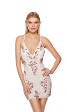 UNK-84004. Short, Plunging Neckline, Straight image 0