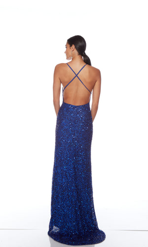 UNK-88002. Long, V Neckline, Straight, Open Back image 15