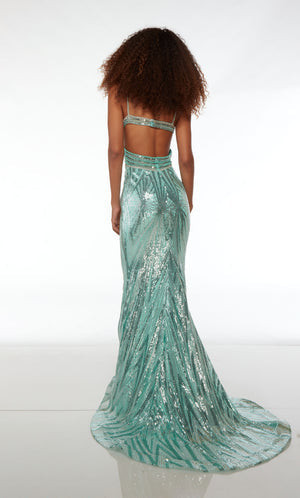 UNK-61679. Long, Spaghetti Strap Neckline, Mermaid image 3