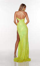 UNK-61393. Long, One Shoulder, Straight, Strappy Back image 7