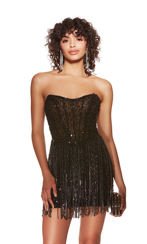 UNK-4940. Short, Strapless, Straight, Closed Back image 2