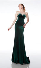 UNK-61487. Long, Strapless Neckline, Fit N Flare image 2