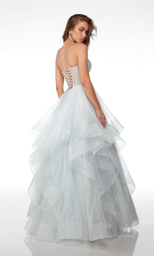 UNK-61637. Long, Spaghetti Strap Neckline, Ballgown image 3