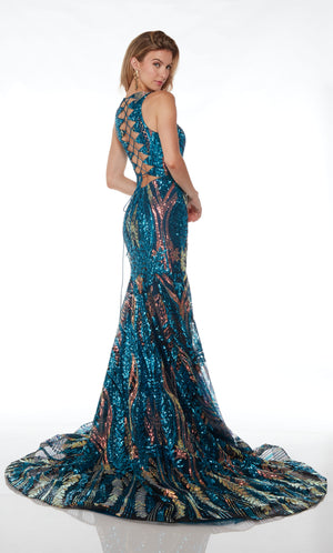 UNK-61657. Long, Plunging Neckline, Mermaid image 4