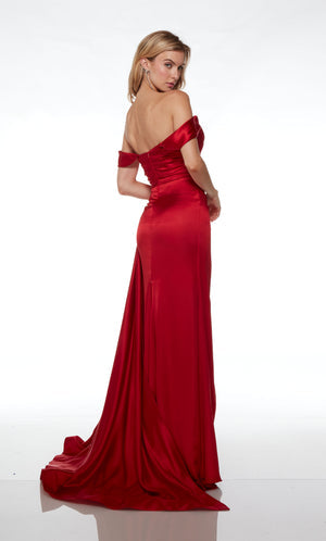 UNK-61571. Long, Off The Shoulder Neckline, Fit N Flare image 9
