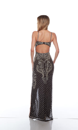 UNK-88004. Long, Scooped Neckline, Straight image 1