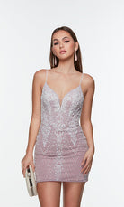 UNK-4502. Short, Plunging Neckline, Straight image 0