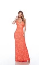 UNK-88009. Long, V Neckline, Straight, Open Back image 14