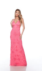 UNK-88007. Long, V Neckline, Straight, Open Back image 3