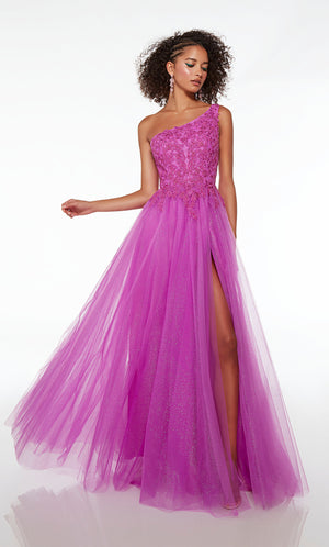 UNK-61624. Long, One Shoulder, Medium Fullness image 2