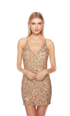UNK-84001. Short, V Neckline, Straight, Strappy Back image 12