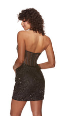 UNK-4864. Short, Strapless, Straight, Closed Back image 1