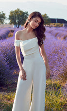 UNK-70014. Long, Off The Shoulder, Jumpsuit image 2