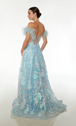 UNK-61645. Long, Off The Shoulder, Ballgown image 0