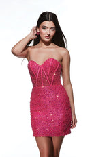 UNK-4825. Short, Sweetheart Neckline, Straight image 2