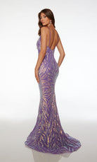 UNK-61660. Long, Plunging Neckline, Straight, Open Back image 1