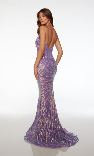 UNK-61660. Long, Plunging Neckline, Straight, Open Back image 1