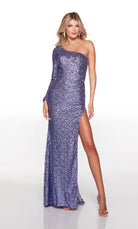 UNK-61395. Long, One Shoulder, Straight, Closed Back image 2