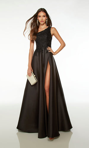 UNK-61700. Long, One Shoulder, A-line, Cut Out Back image 2