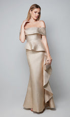 UNK-27612. Long, Off The Shoulder, Fit N Flare image 1