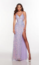 UNK-61403. Long, Plunging Neckline, Straight image 2