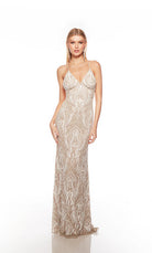 UNK-88006. Long, V Neckline, Straight, Open Back image 16
