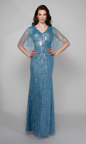 UNK-27599. Long, V-neck, Straight, Closed Back image 0