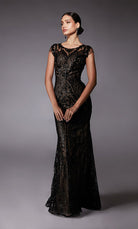 UNK-27716. Long, Scoop Neck, Fit N Flare, Keyhole Back image 1