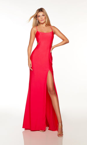 UNK-61444. Long, Scoop Neck, Straight, Cutout Back image 0