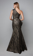 UNK-27620. Long, One Shoulder, Fit N Flare, Closed Back image 3