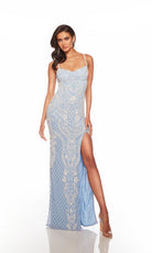 UNK-88004. Long, Scooped Neckline, Straight image 5
