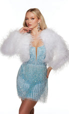 UNK-4807. Short, Plunging Neckline, Straight image 7