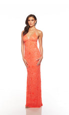 UNK-88007. Long, V Neckline, Straight, Open Back image 11