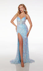 UNK-61646. Long, Plunging Neckline, Straight image 2