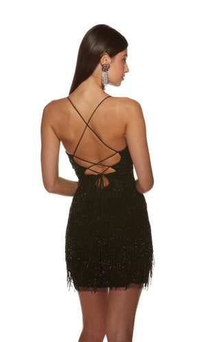 UNK-4804. Short, V-neck, Straight, Strappy Back image 4